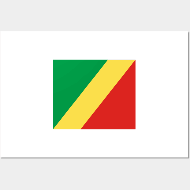 Congo Brazzaville flag Wall Art by flag for all